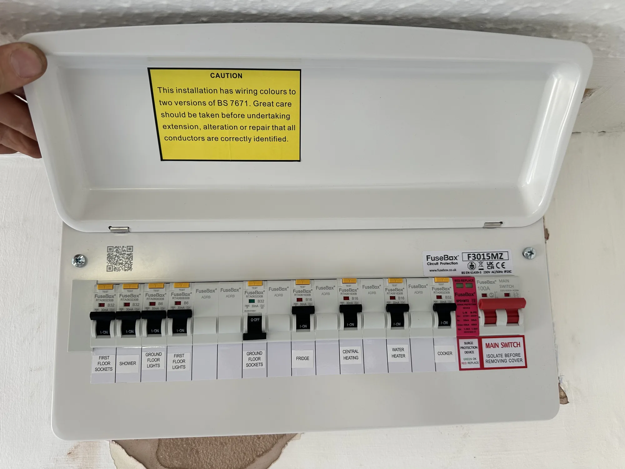 Two newly installed consumer units side by side